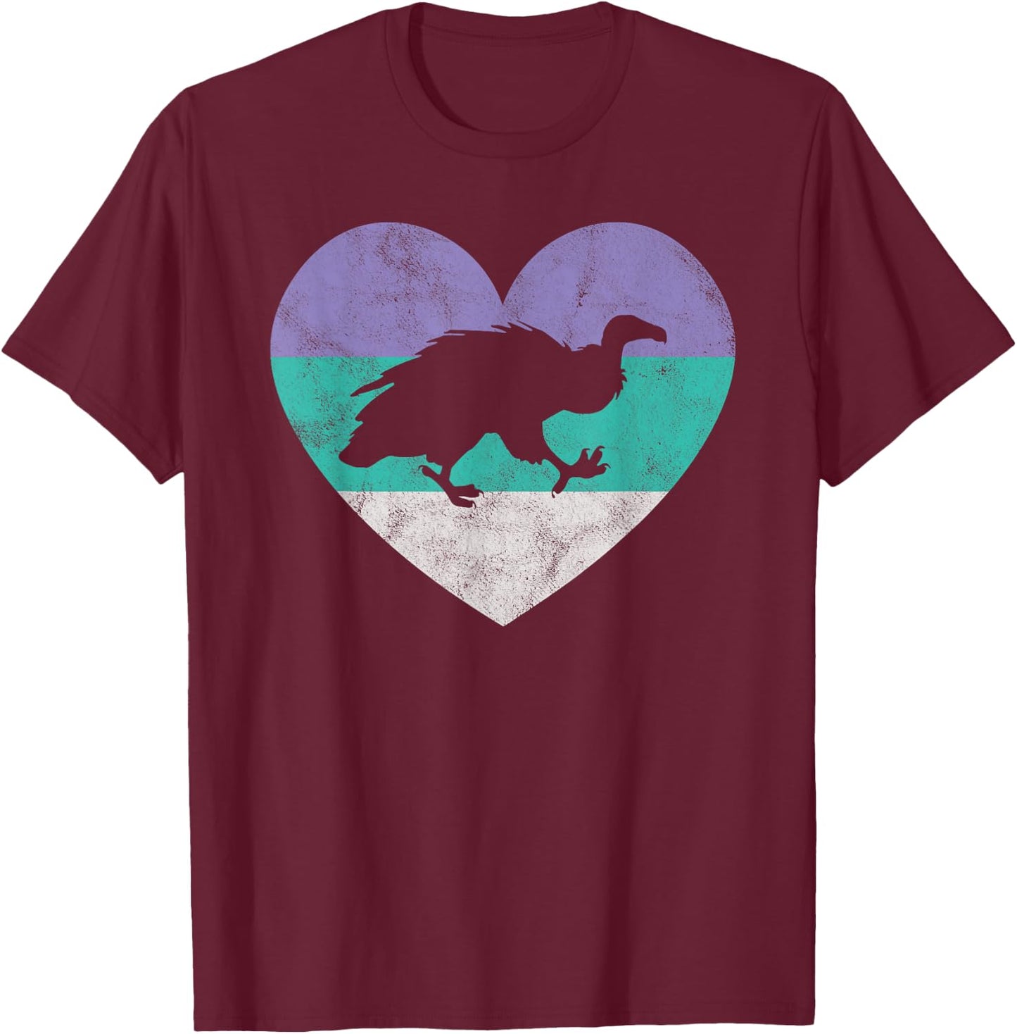 Vulture Gift & Girls Retro Cute T-Shirt - T-Shirt | Maroon