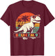 Bruh Im 9 Dinosaur T Rex 9 Year Old Boys 9th Birthday Party T-Shirt - T-Shirt | Maroon