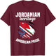 Jordan Flag Outfit American Flags US Uniform Jordanian T-Shirt - T-Shirt | Maroon