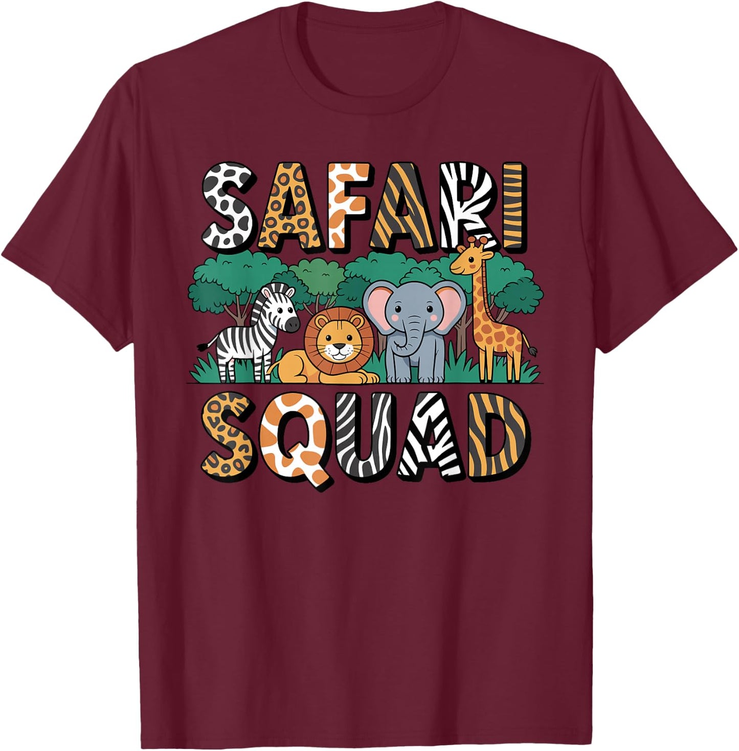 Funny Safari Costume for Kids Men Women Africa Safari Lover T-Shirt - T-Shirt | Maroon