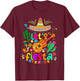 Cinco De Mayo Mexican Cactus Shirt Lets Fiesta Party , Black, S T-Shirt - T-Shirt | Maroon