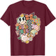 Fall Vibes Smile Face Hippie Groovy Thanksgiving Autumn T-Shirt - T-Shirt | Maroon