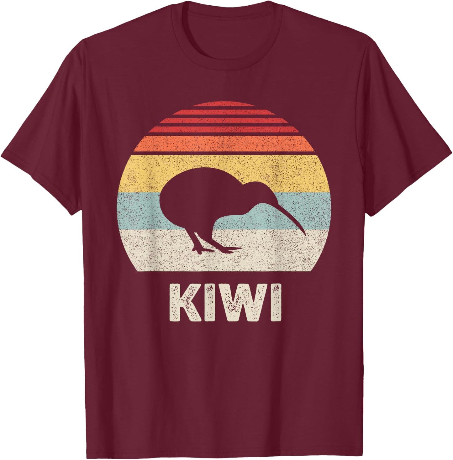 Retro Kiwi Bird Shirt Animal Lover Gift Funny Vintage T-Shirt - T-Shirt | Maroon