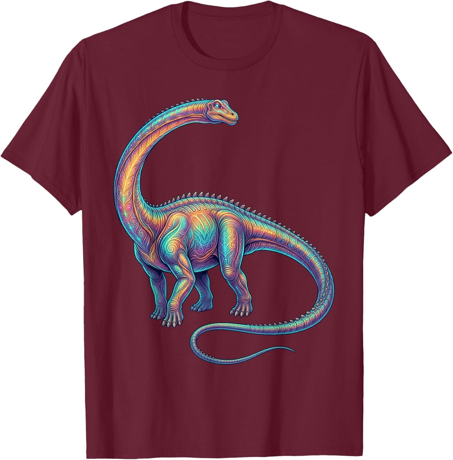 Diplodocus Dinosaur Paleontology Prehistoric Long Neck T-Shirt - T-Shirt | Maroon