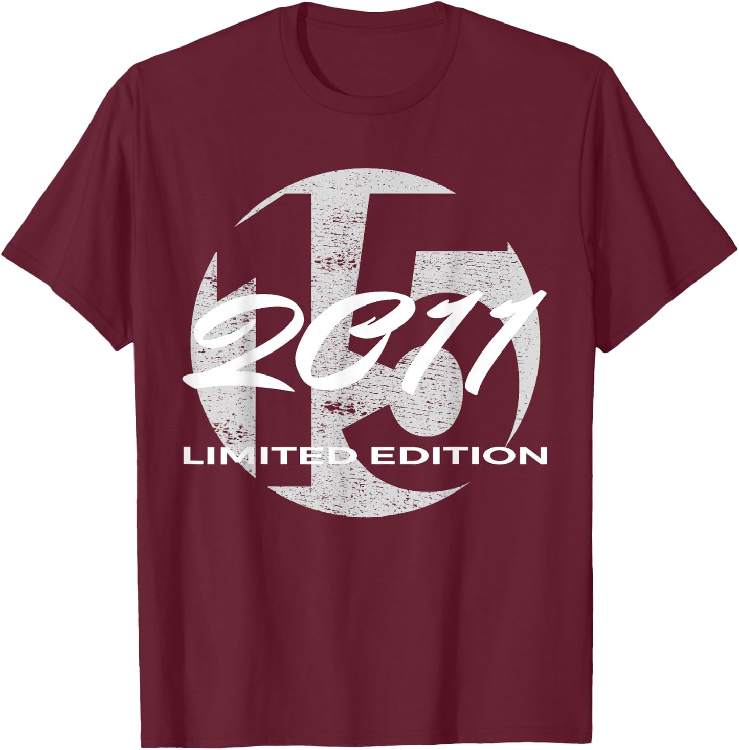 15. Geburtstag Mädchen Junge 15 Jahre 2011 Lustig Geschenk T-Shirt - T-Shirt | Maroon