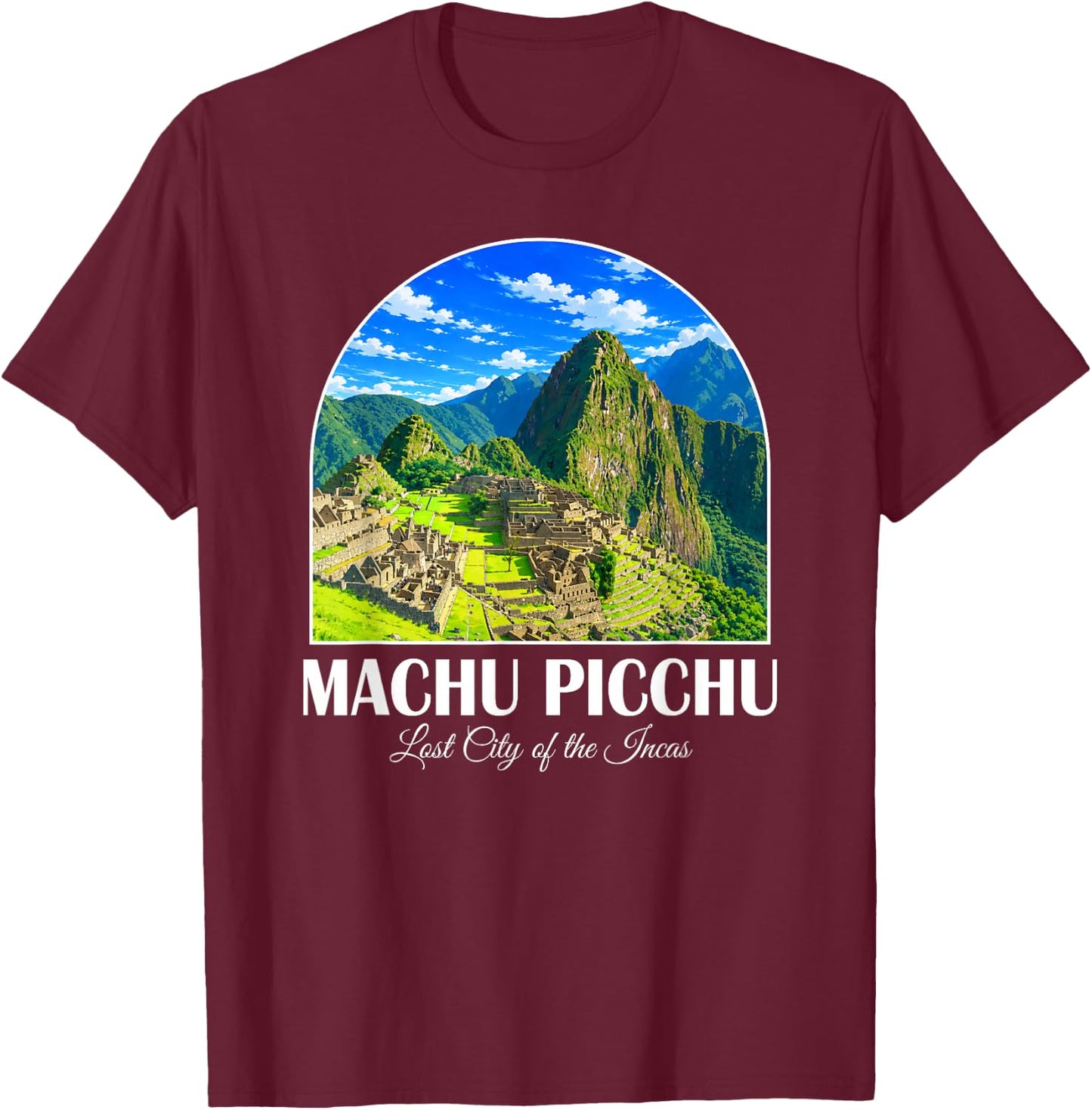 Peru Cusco Machu Picchu Lost City of the Incas Travel T-Shirt - T-Shirt | Maroon