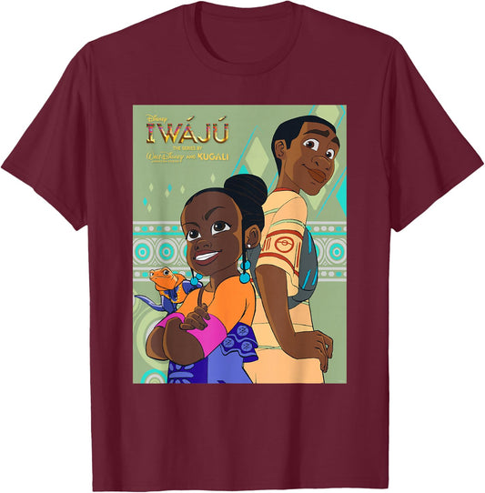 Disney Iwáju Animated Series Tola Kole and Otin Disney+ T-Shirt - T-Shirt | Maroon