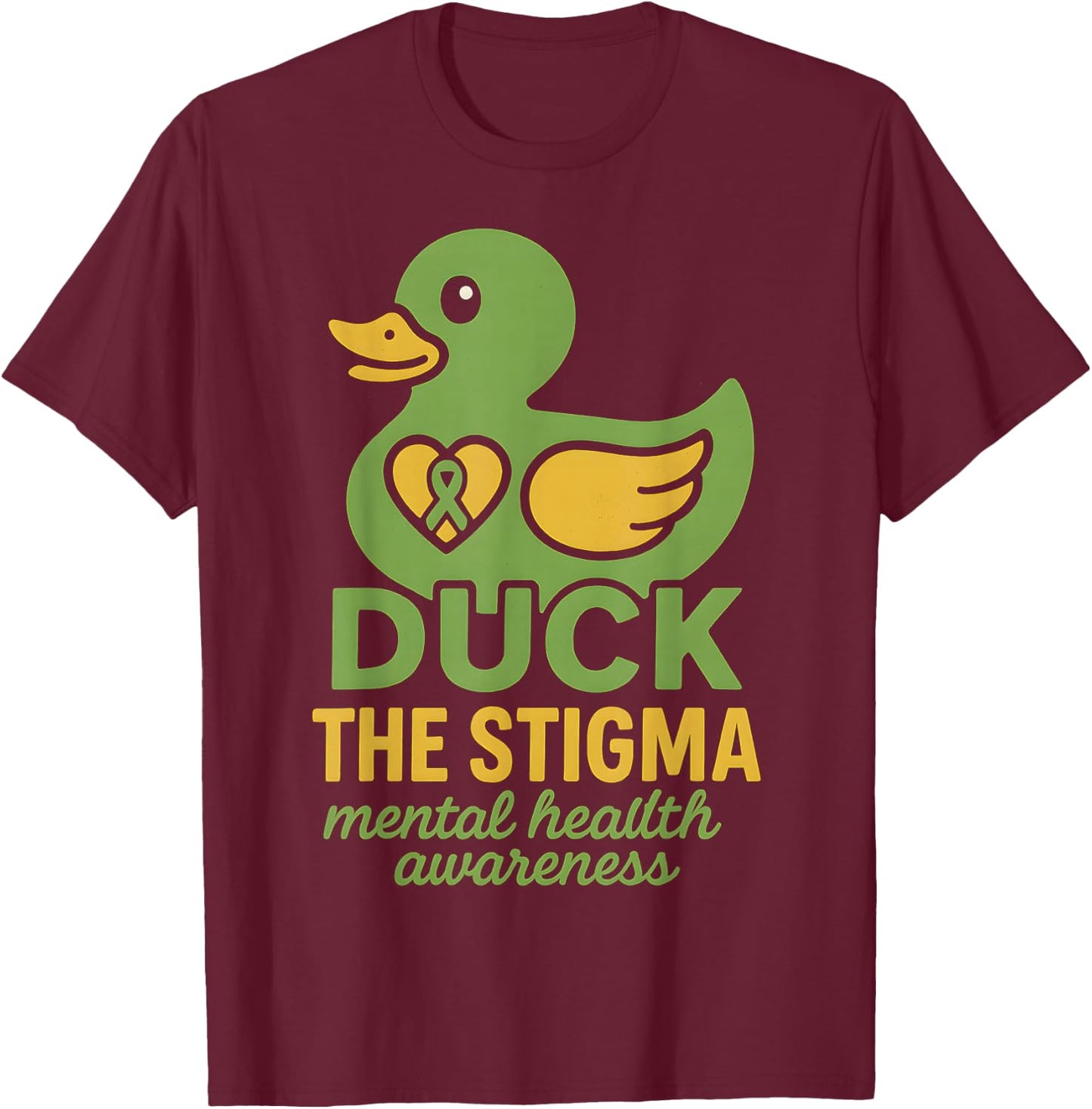 Mental Health Awareness Rubber Duck Women's Rubber Ducky T-Shirt - T-Shirt | Maroon