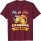 Gender Reveal Party He Or She Grandma To Bee T-Shirt - T-Shirt | Maroon