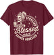 Coffee Lover Caffeine Stressed Blessed & Coffee Obsessed T-Shirt - T-Shirt | Maroon