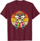 Summer Otter Hawaiian T-Shirt - T-Shirt | Maroon