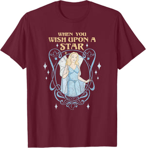 Disney Pinocchio Blue Fairy Wish Upon a Star T-Shirt - T-Shirt | Maroon