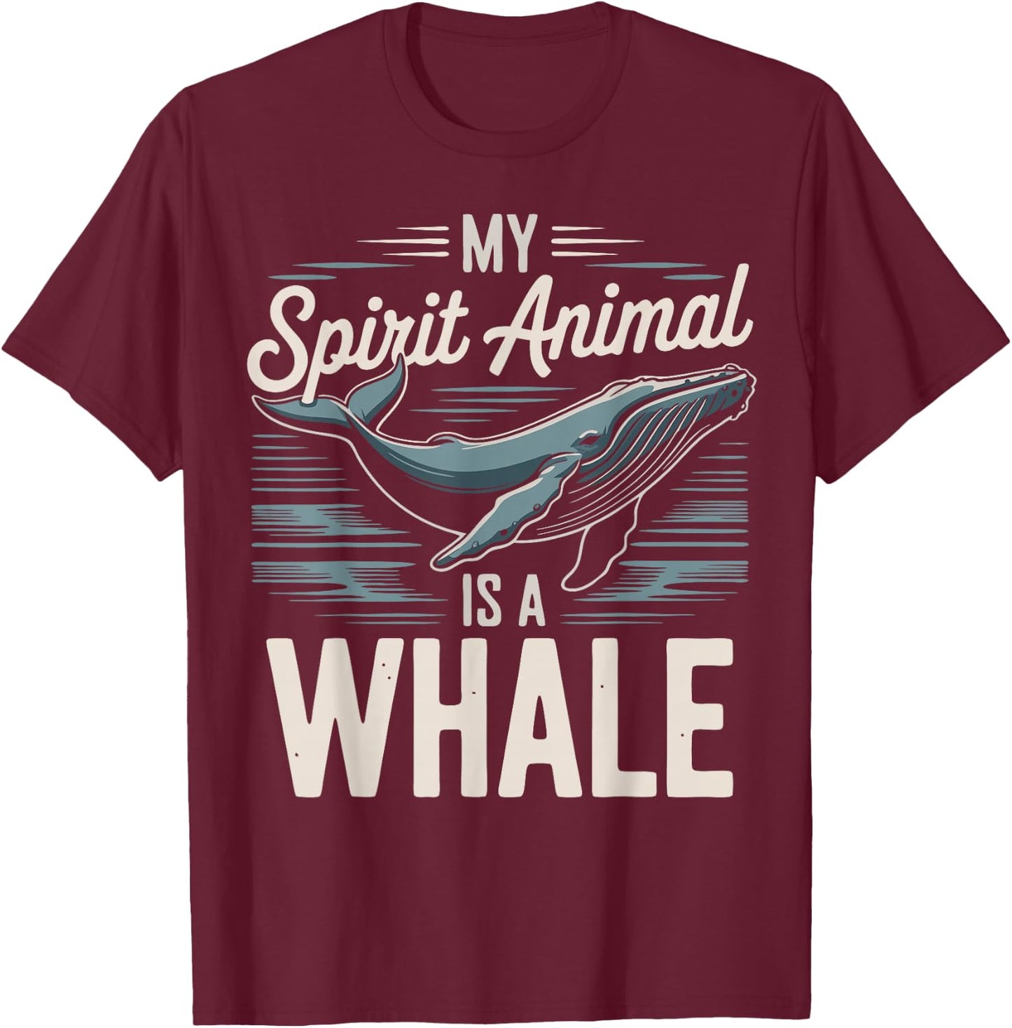Whale Lover Spirit Animal Whale T-Shirt - T-Shirt | Maroon