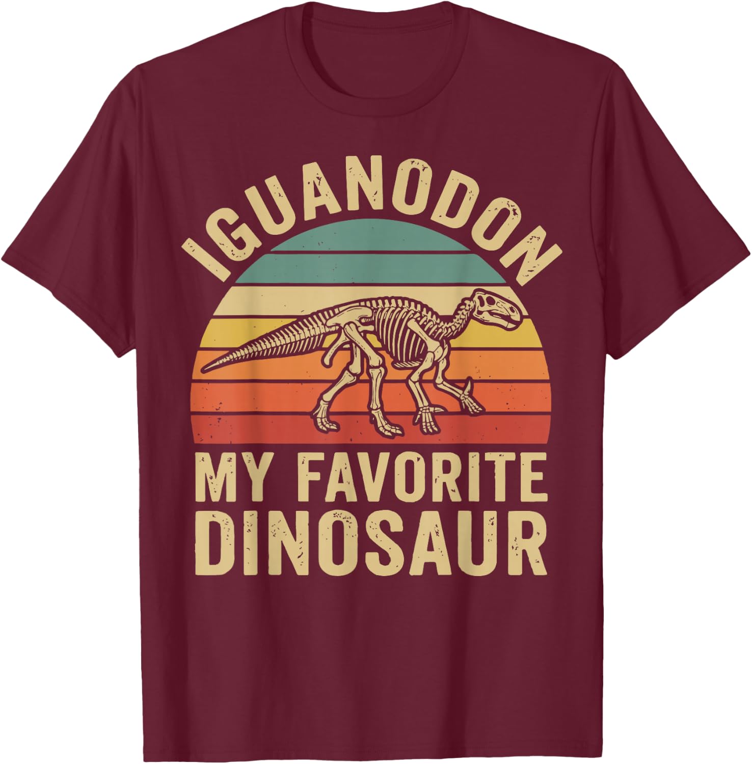 Iguanodon My Favorite Dinosaur T-Shirt - T-Shirt | Maroon