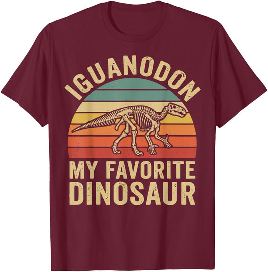 Iguanodon My Favorite Dinosaur T-Shirt - T-Shirt | Maroon