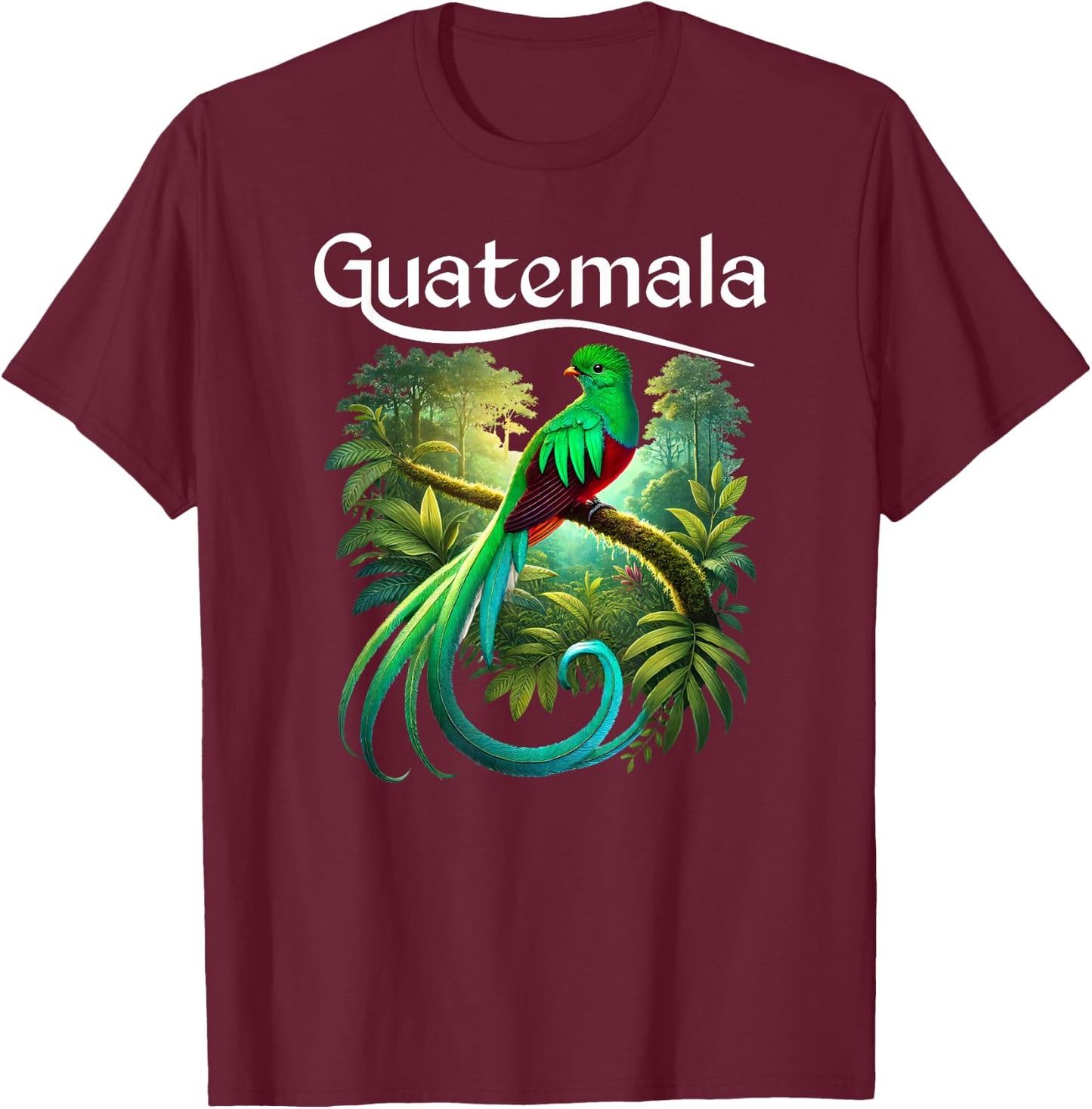 Quetzal Guatemala Chapin Antigua Tikal Tradicional Maya 502 T-Shirt - T-Shirt | Maroon