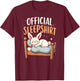 Official Sleepshirt Bunny Rabbit Sleeping T-Shirt - T-Shirt | Maroon