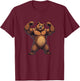 I Love Bear Funny Gay Daddy LGBTQ Pride Cartoon Style Muscle T-Shirt - T-Shirt | Maroon