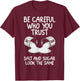 Retro Be Careful Who You Trust Salt and Sugar Look The Same T-Shirt - T-Shirt | Maroon