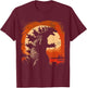 Retro Vintage Japanese Art Legendary Rare Kaiju , -Adults, -Kids, Black, Small, Short Sleeve T-Shirt - T-Shirt | Maroon