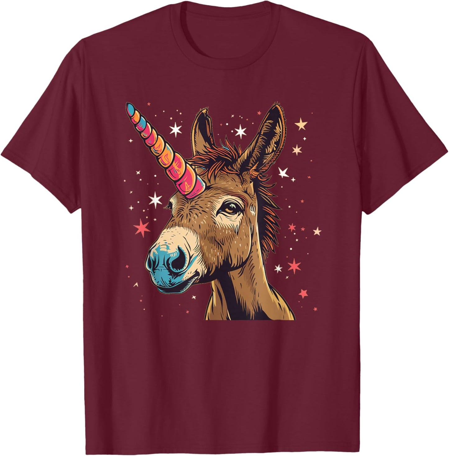 Cute magical Donkey Unicorn Costume T-Shirt - T-Shirt | Maroon