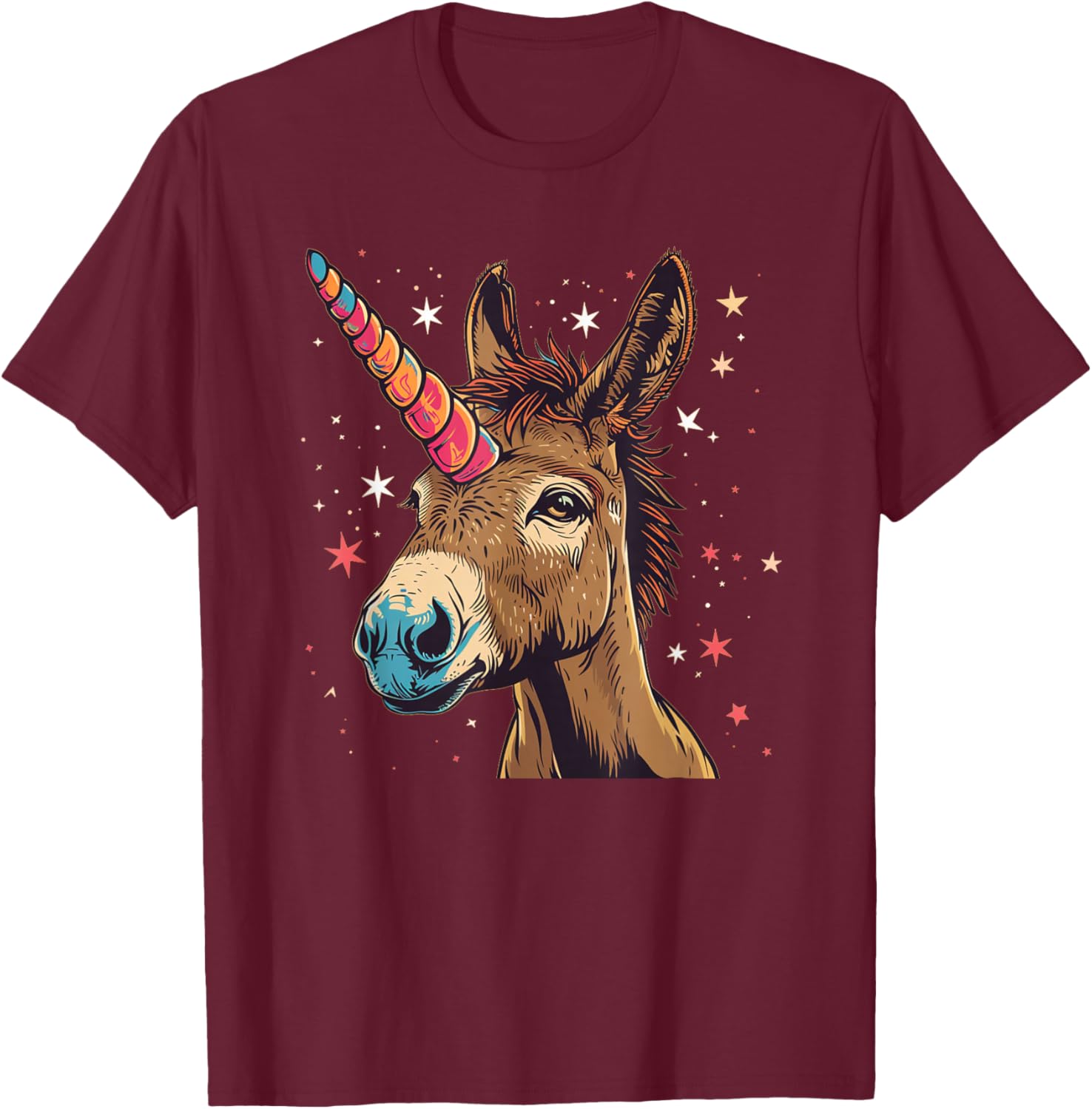 Cute magical Donkey Unicorn Costume T-Shirt - T-Shirt | Maroon