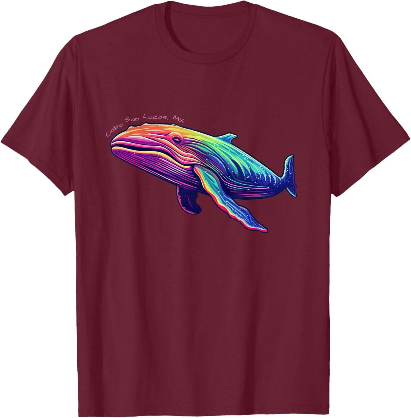 Cabo San Lucas MX Cosmic-Whale T-Shirt - T-Shirt | Maroon