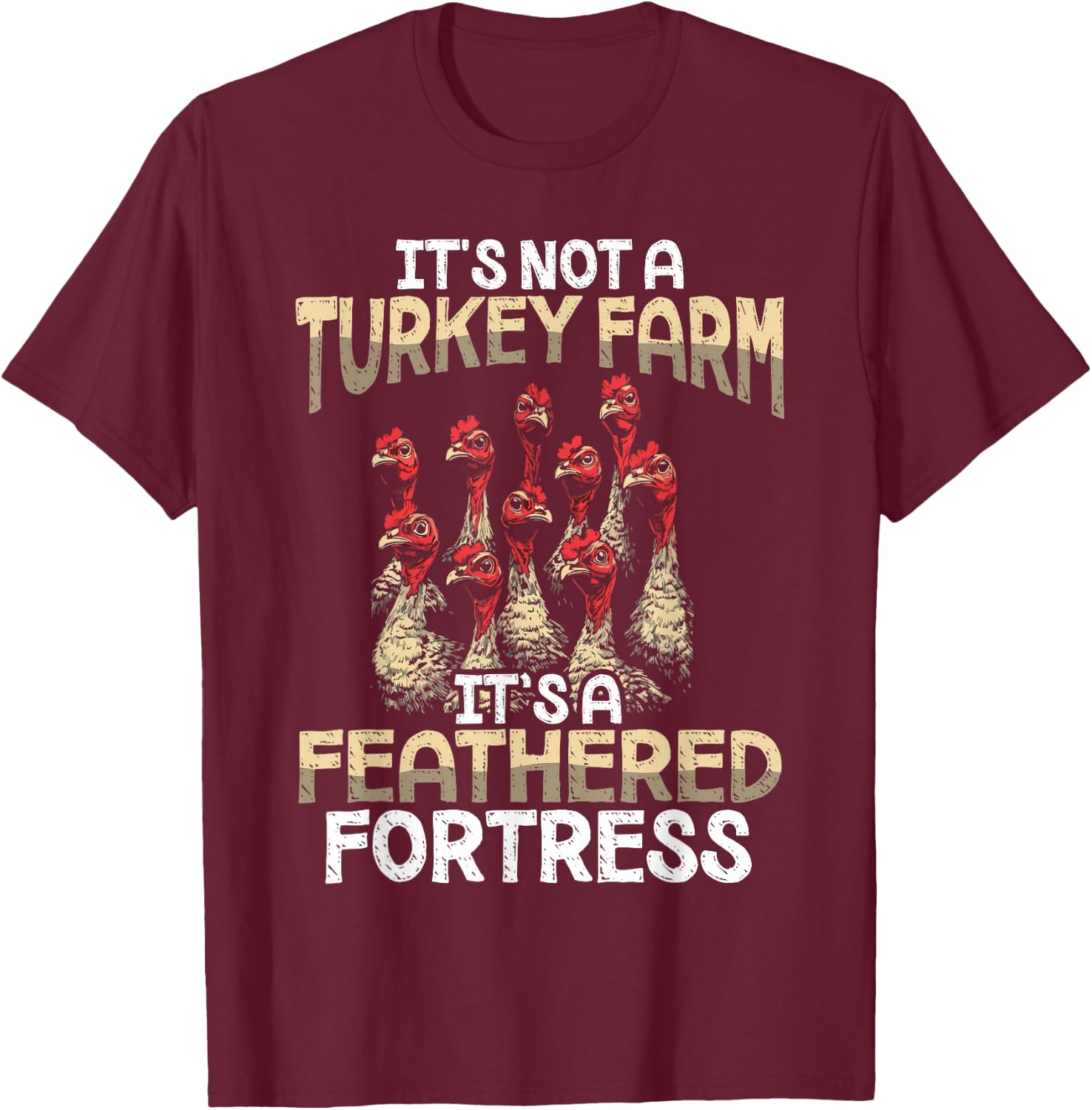 Turkey Farm Turkey Farmer T-Shirt - T-Shirt | Maroon