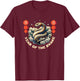 Adult Snake Black Small Modern Classic Fit Crew Collar Collarless Short Sleeve T-Shirt - T-Shirt | Maroon