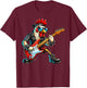 Funny Punk Chicken Rock N Roll Chicken Guitar Band T-Shirt - T-Shirt | Maroon