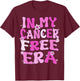 In My Cancer Free Era Retro Groovy Breast Cancer Awareness T-Shirt - T-Shirt | Maroon