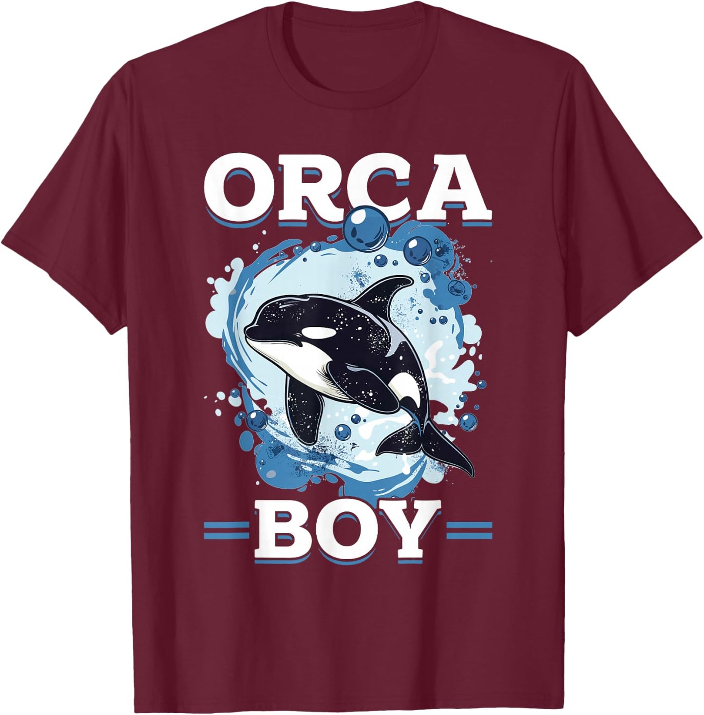 Funny Orca Animal Orca Boy T-Shirt - T-Shirt | Maroon
