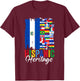 El Salvador Hispanic Heritage Month Latino Countries Flags T-Shirt - T-Shirt | Maroon