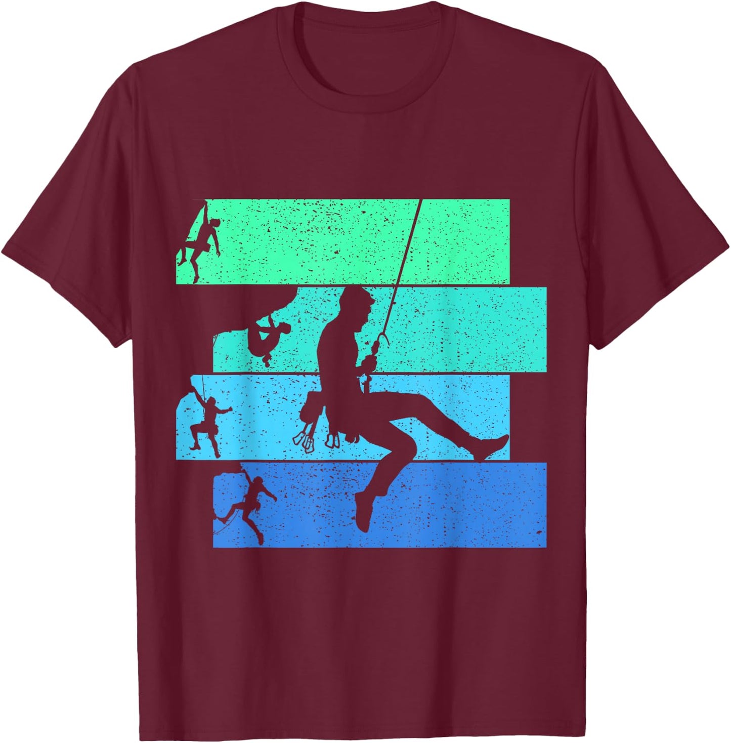 Klettern Kletterer Bouldern Bergsteigen Kinder Herren T-Shirt - T-Shirt | Maroon