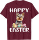 Yorkie Yorkshire Terrier Dog Breed Happy Easter Men Women T-Shirt - T-Shirt | Maroon