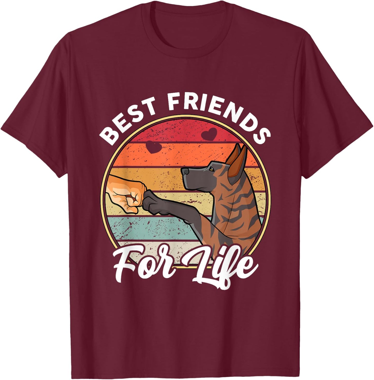 Best friends for life Dutch Shepherd T-Shirt - T-Shirt | Maroon