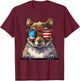 Squirrel USA Flag Funny Squirrel Lovers Mom Dad 4th of July Girls Kids Men T-Shirt - T-Shirt | Maroon