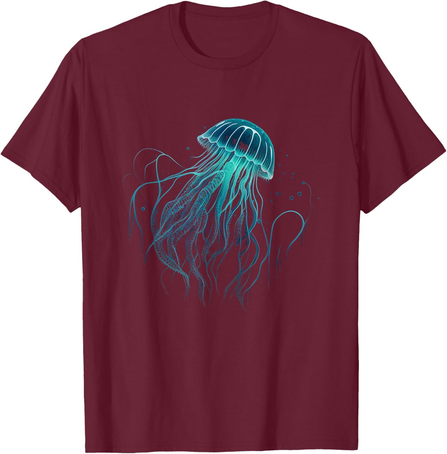 Jellyfish Ocean Animal Scuba Diving Jelly Fish T-Shirt - T-Shirt | Maroon