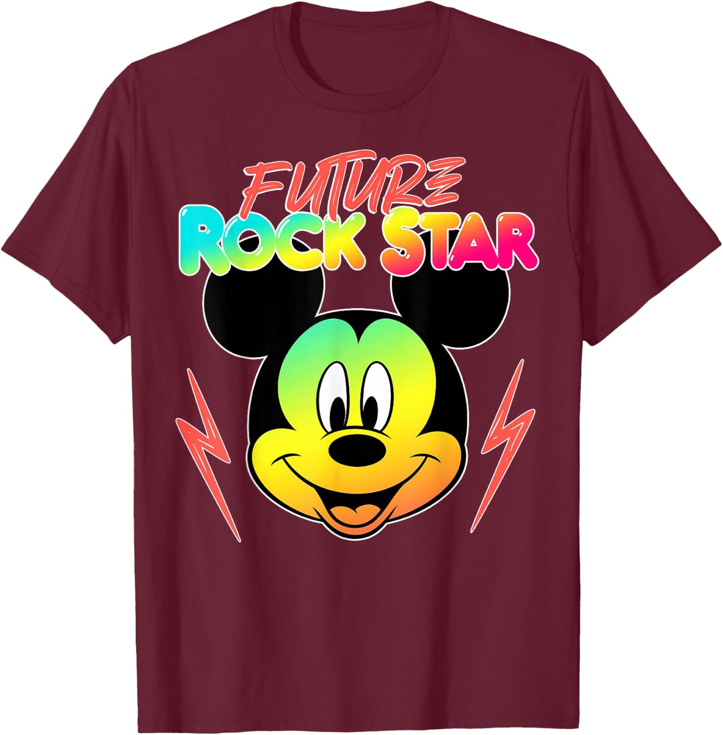 Disney Mickey Mouse Future Rock Star T-Shirt - T-Shirt | Maroon