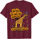 Halloween Giraffe Costume Zoo Animal Boys Girls Kids Men T-Shirt - T-Shirt | Maroon