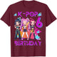Lustiges Chibi Kpop Girl It's My 6th Birthday T-Shirt - T-Shirt | Maroon
