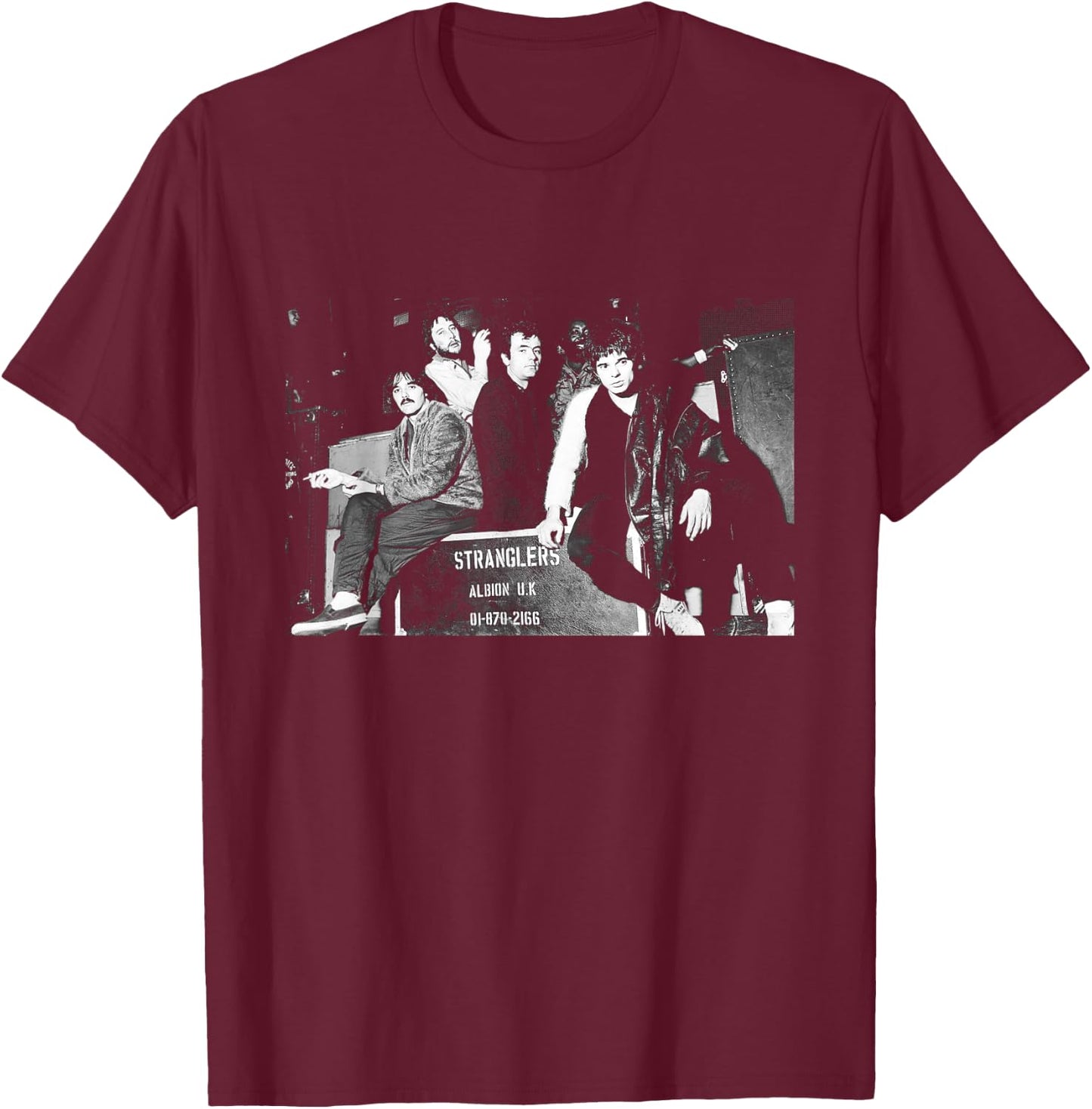 The Stranglers Peaches No More Heroes Punk Band 1977 T-Shirt - T-Shirt | Maroon