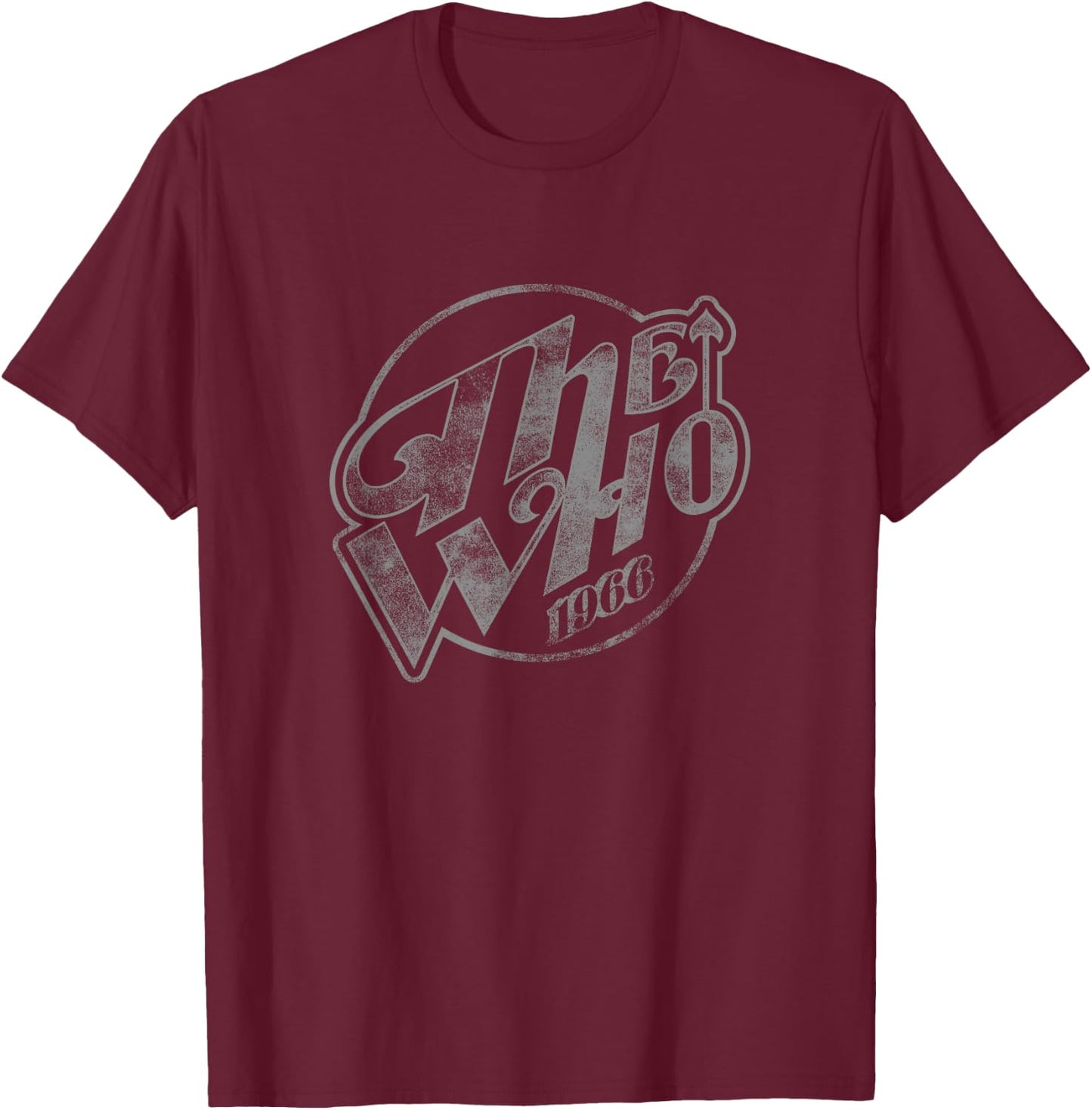 The Who Offizielles Vintage Faded Logo 1966 T-Shirt - T-Shirt | Maroon