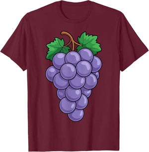 Chemise Raisins pour Adulte, Homme, Femme, Enfant, Violet Raisin T-Shirt - T-Shirt | Maroon