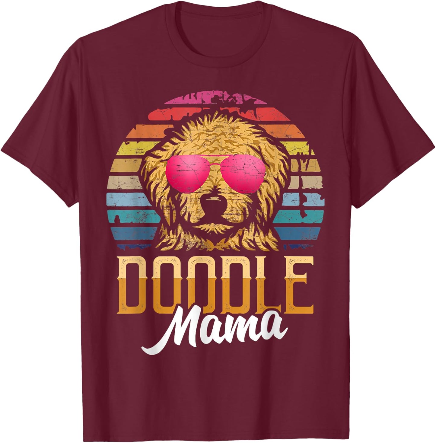 Doodle Mama Goldendoodle Mom T-Shirt - T-Shirt | Maroon