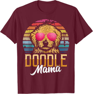 Doodle Mama Goldendoodle Mom T-Shirt - T-Shirt | Maroon