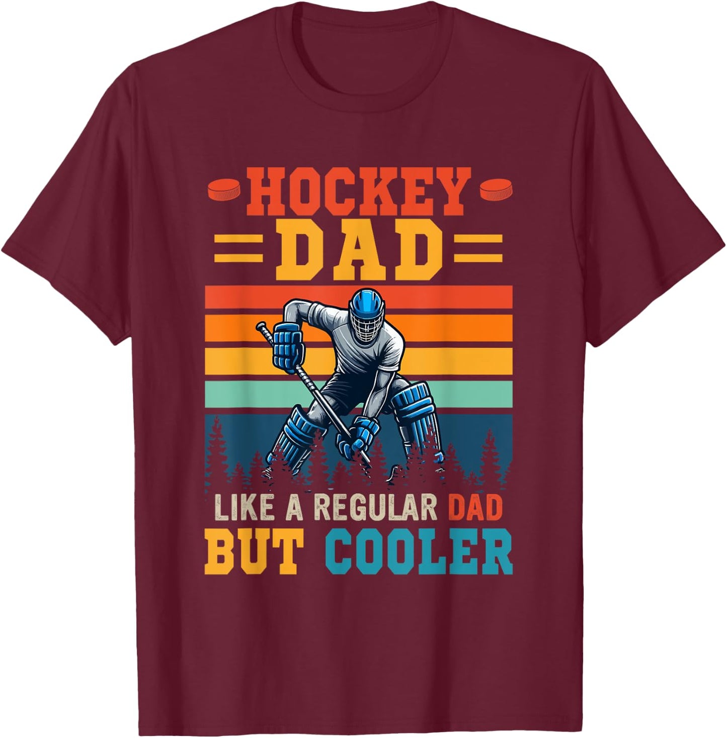 Hockey Dad Definition Cooler Vatertag Spieler Liebhaber T-Shirt - T-Shirt | Maroon