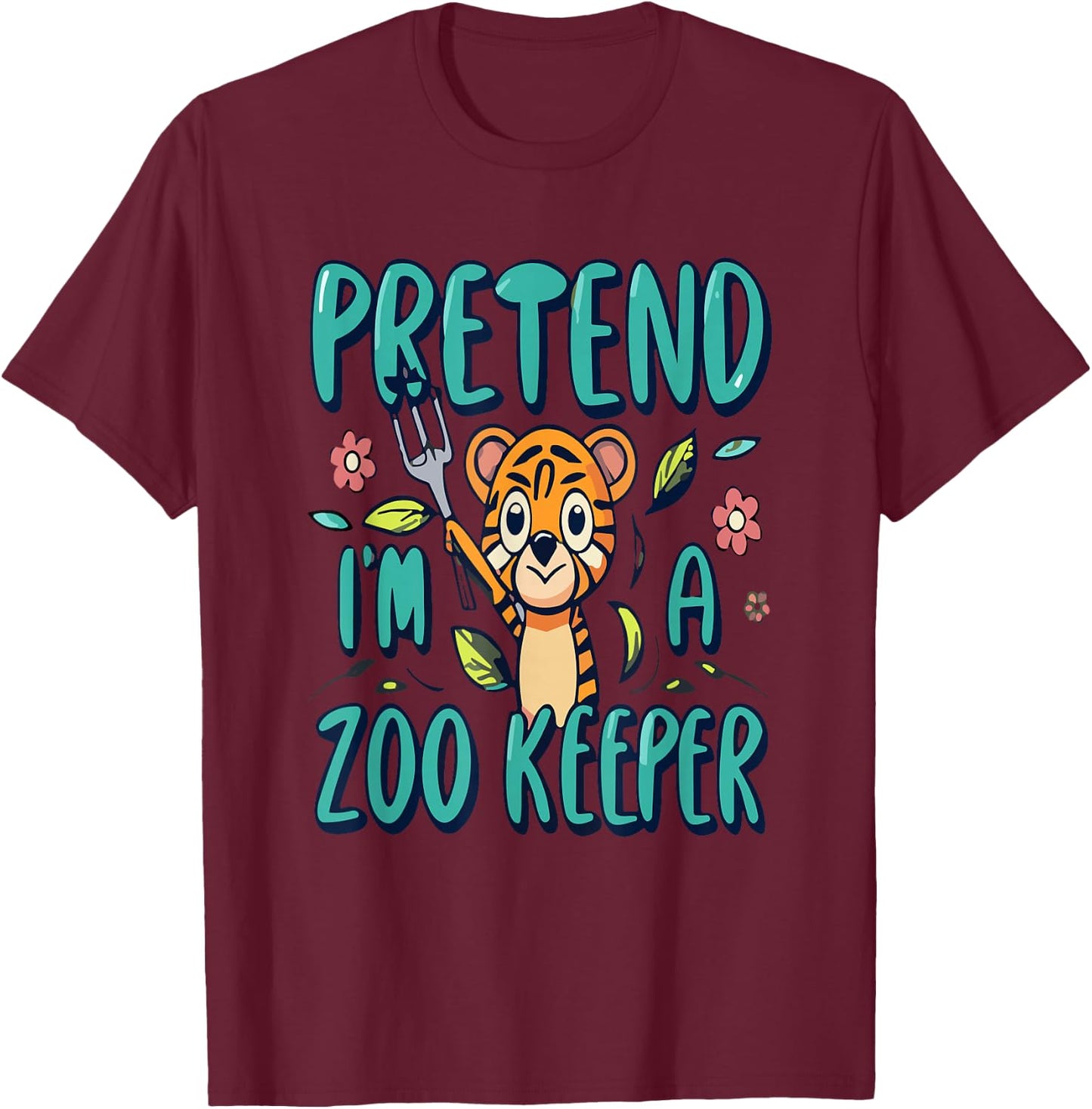 Pretend I'm A zoo keeper Funny Pretend Im a zoo keeper Kids T-Shirt - T-Shirt | Maroon