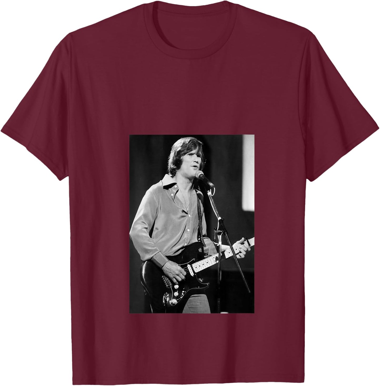 Women's Kris Kristofferson Singer Sunday Mornin' Comin' Down 1978 V-Neck T-Shirt - T-Shirt | Maroon