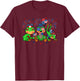 Funny Frog American Flag Leopard Fireworks 4th Of July T-Shirt - T-Shirt | Maroon